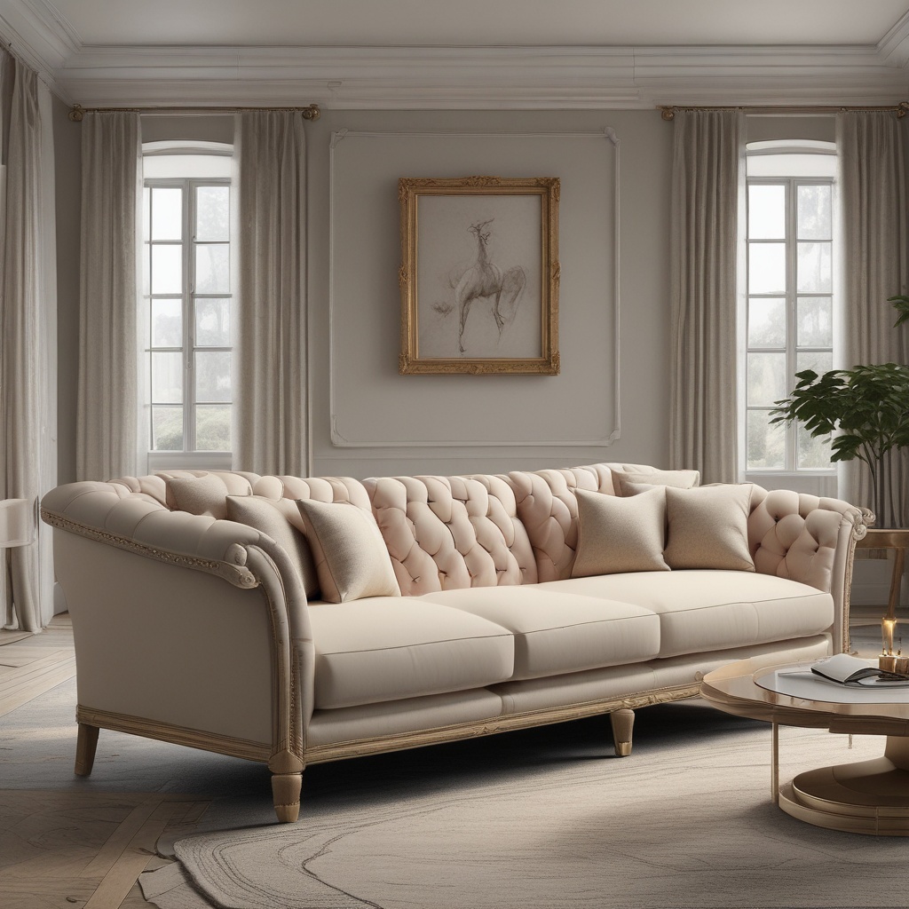 Luxury sofa in high-quality fabric